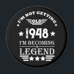 Personalised black white vintage 75th birthday  magnet<br><div class="desc">Add some originality to your wardrobe with this vintage birthday graphic design featuring awesome typography font lettering. It's a great gift idea for men,  women,  husbands,  wives,  grandma,  and grandpa who will love this one-of-a-kind artwork. Perfect for a fun holiday present at your birthday party.</div>