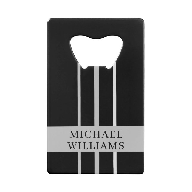 Personalised Black with Grey Lines (Front)
