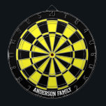 Personalised Black & Yellow Bicolor Dart Board<br><div class="desc">Personalised black & yellow bicolor Dart Board.</div>
