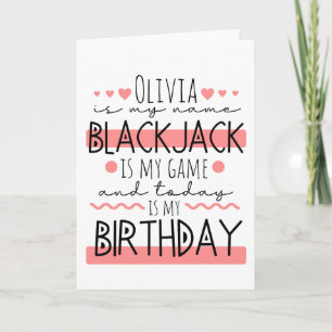 Personalised Blackjack Birthday Card