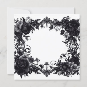Personalised Blank Card - Black and White Template