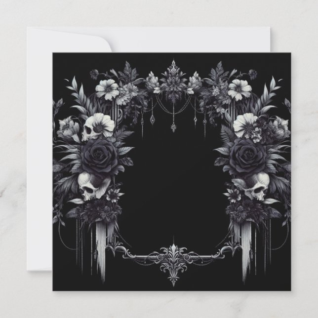 Personalised Blank Card - Black and White Template (Front)