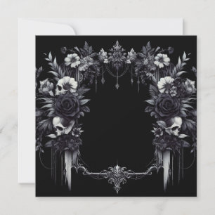 Personalised Blank Card - Black and White Template