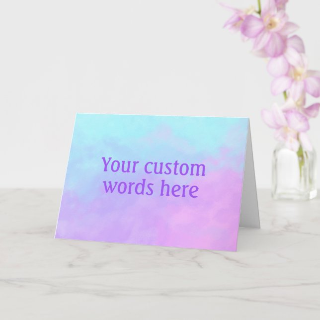Personalised Blank Greeting Card (Orchid)
