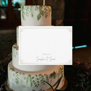 Personalised Blank White Thank You Invitation