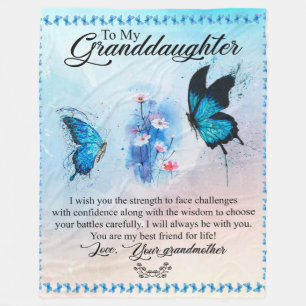 Personalised Blanket Butterfly To My Granddaughter