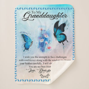 Personalised Blanket Butterfly To My Granddaughter