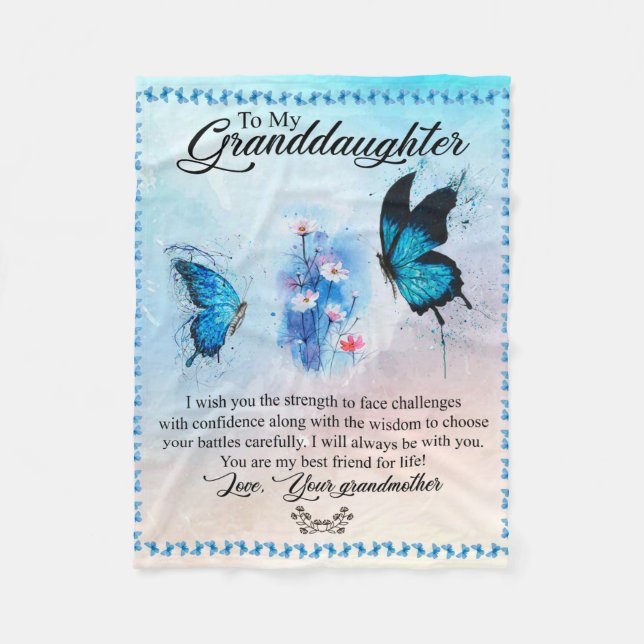 Personalised Blanket Butterfly To My Granddaughter (Front)