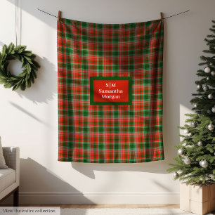 Personalised Blanket Monogram Christmas Style