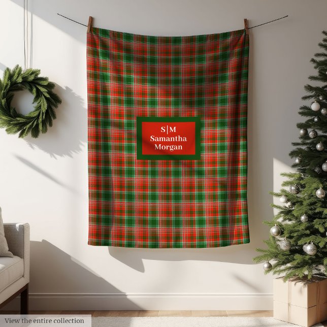 Personalised Blanket Monogram Christmas Style (Personalized Blanket Monogram Christmas Style)