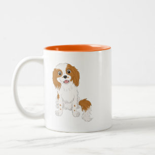 Personalised Blenheim Cavalier Spaniel  Two-Tone Coffee Mug