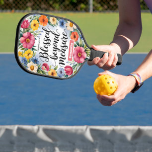 Personalised Blessed Beyond Measure Christian Pickleball Paddle