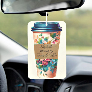 Personalised blessed  car air freshener