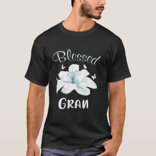 Personalised Blessed Gran Lily Flower T-Shirt