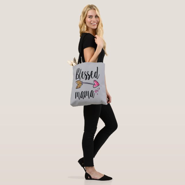 Personalised Blessed Mama Gift For Mum Tote Bag (On Model)