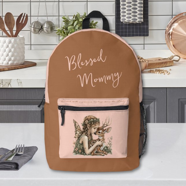 Personalised Blessed Mummy Diaper Bag Backpack (Creator Uploaded)