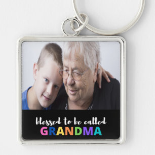 Personalised Blessed To Be Called Grandma Keychain