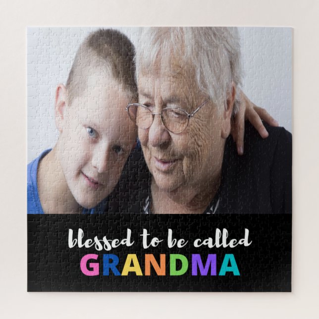 Personalised Blessed To Be Called Grandma Puzzle (Vertical)