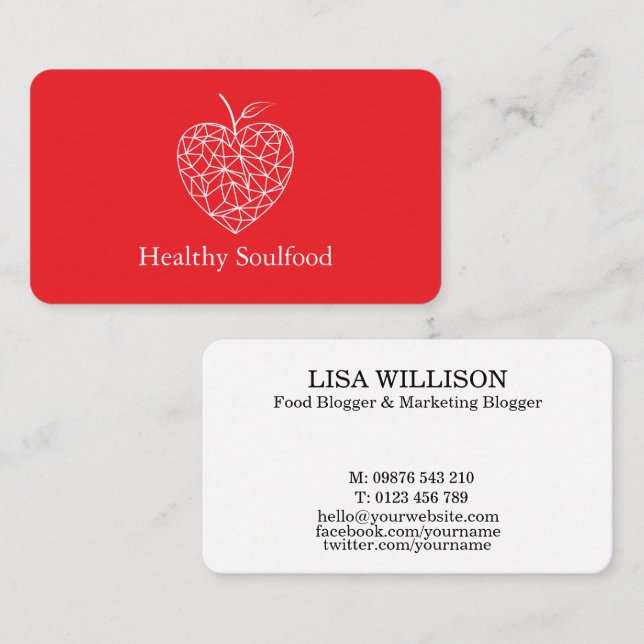 Personalised Blogger Influencer Content Creator  Business Card (Front/Back)