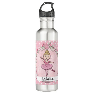Personalised Blonde Ballerina Water Bottle