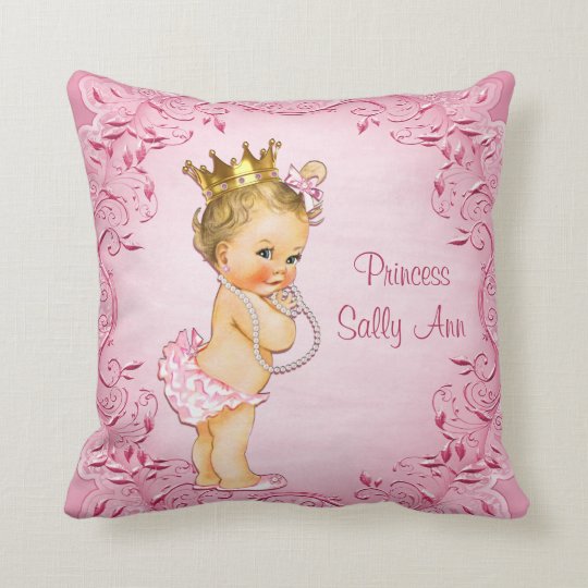 personalised baby girl cushion