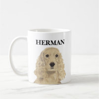 Personalised Blonde Tan Golden Cocker Spaniel