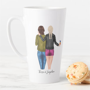 Personalised Blondes Make The Best Friends Latte Mug