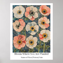 Personalised "Bloom Where You Are Planted" Floral