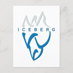 Personalised Blue Abstract Iceberg Inspirational Postcard