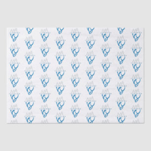 Personalised Blue Abstract Iceberg Inspirational Tissue Paper