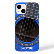 Personalised Blue Acoustic Guitar