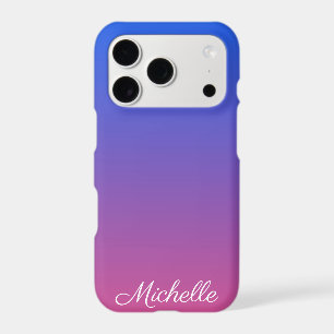 Personalised blue and pink ombre gradient