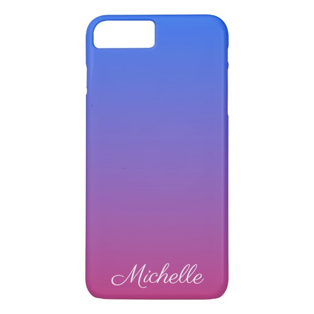 Personalised blue and pink ombre gradient Case-Mate iPhone case (Back)