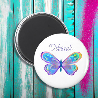 Personalised Blue and Purple Butterfly Magnet