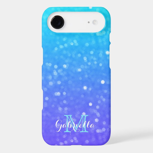 Personalised Blue And Purple Glimmer Case (Back)