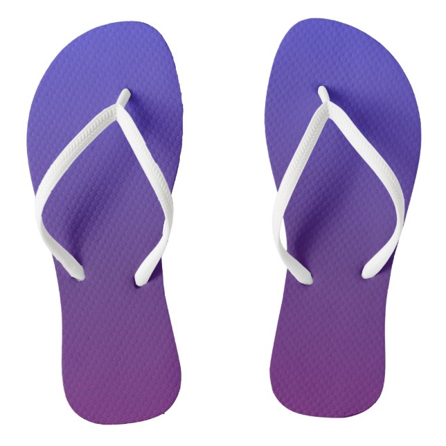 Personalised blue and purple ombre flip flops (Footbed)