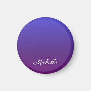 Personalised blue and purple ombre magnet