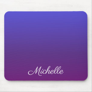 Personalised blue and purple ombre mouse mat