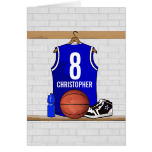 Personalised Blue and White Basketball Jersey