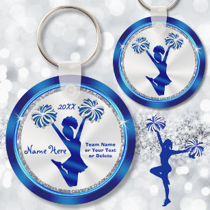 Personalised Blue and White Cheer Gifts under $5 Key Ring