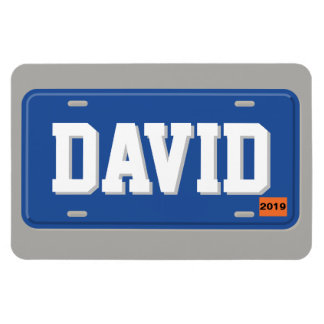 Personalised Blue and White License Plate Magnet