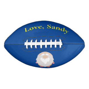 Personalised. Blue and Yellow Gnome   Football American Football