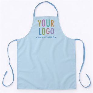 Personalised Blue Apron with Custom Logo Name Text