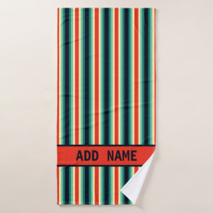 Personalised Blue Aqua Green Yellow Red Bath Towel
