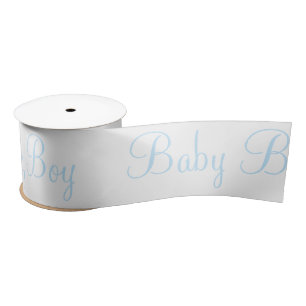 Personalised Blue Baby Boy Elegant Baby Gift Satin Satin Ribbon
