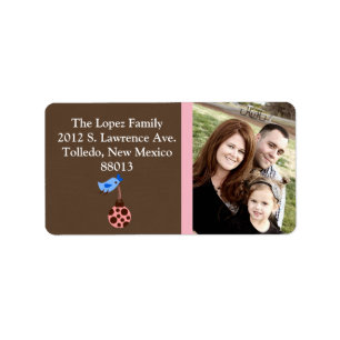 Personalised Blue Bird / Christmas Mailing Label