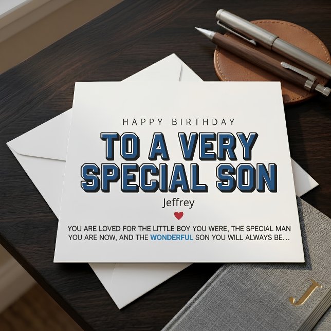 Personalised Blue Birthday Card for Son (Creator Uploaded)