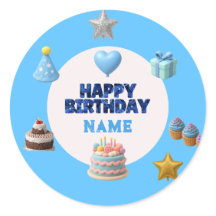 Personalised Blue Birthday