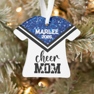 Personalised Blue & Black Cheer Mum Ornament