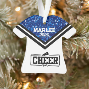 Personalised Blue & Black Cheer Mum Ornament